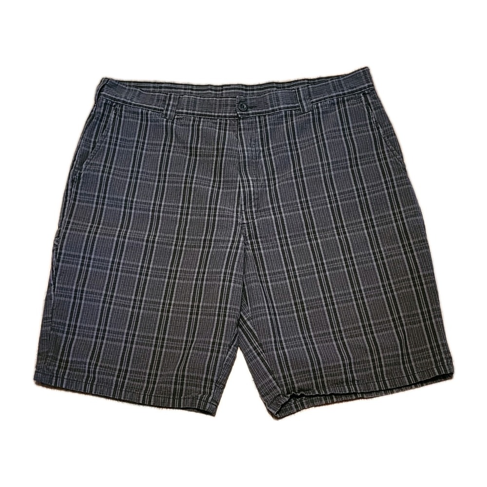 Dickies Men's Chino Shorts, Size 40, Gray Plaid, 1nseam 10.5"n Cotton Flat Front